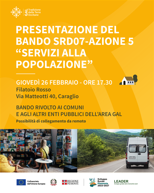 Bando Srd 07 - Azione 5 Servizi alla Persona