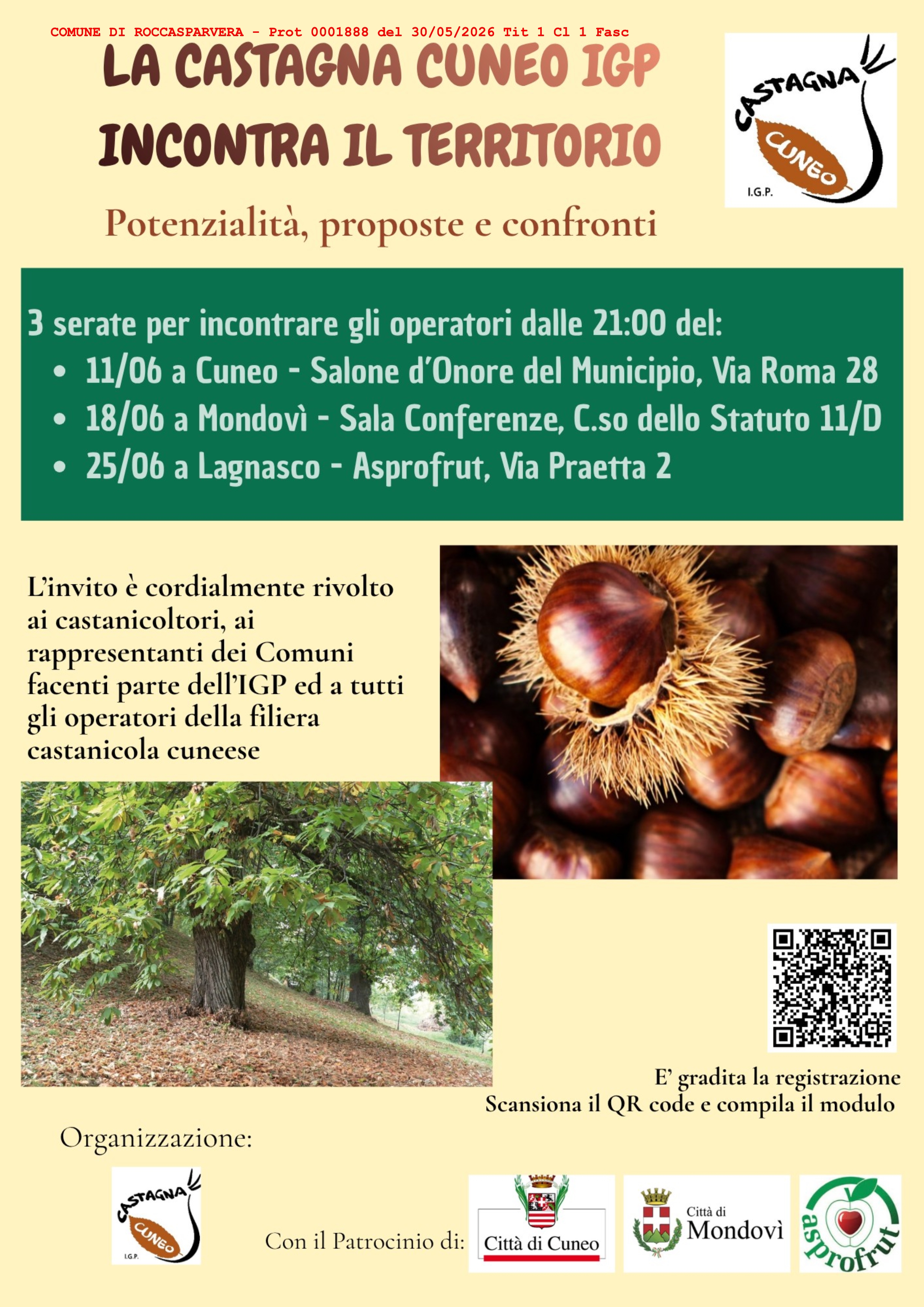 Serate di incontro per gli operatori della castanicoltura